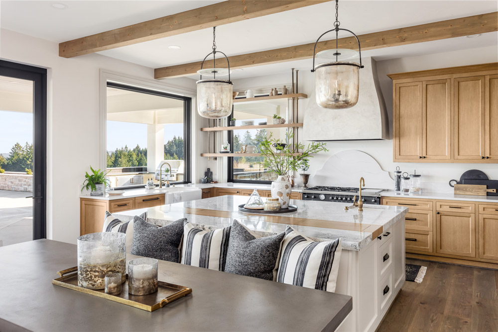 Interior design styles: a kitchen in modern farmhouse style