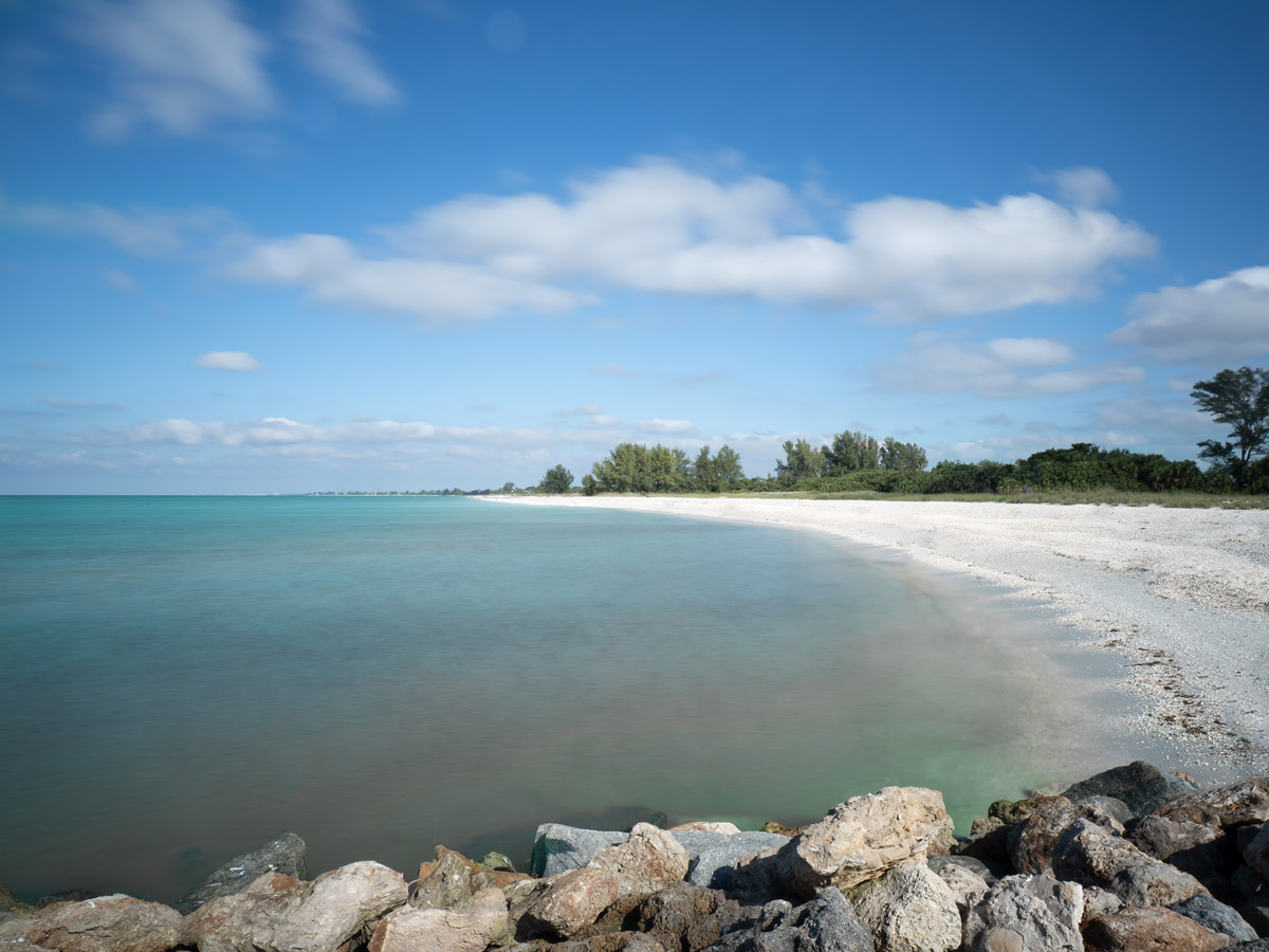 The white sandy beaches on North Jetty beach in Nokomis are a short drive away from North Port.