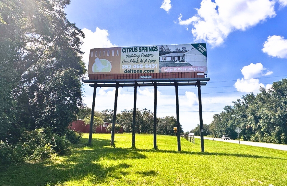 Deltona Citrus Springs FL Sign Citrus Springs Florida Billboard