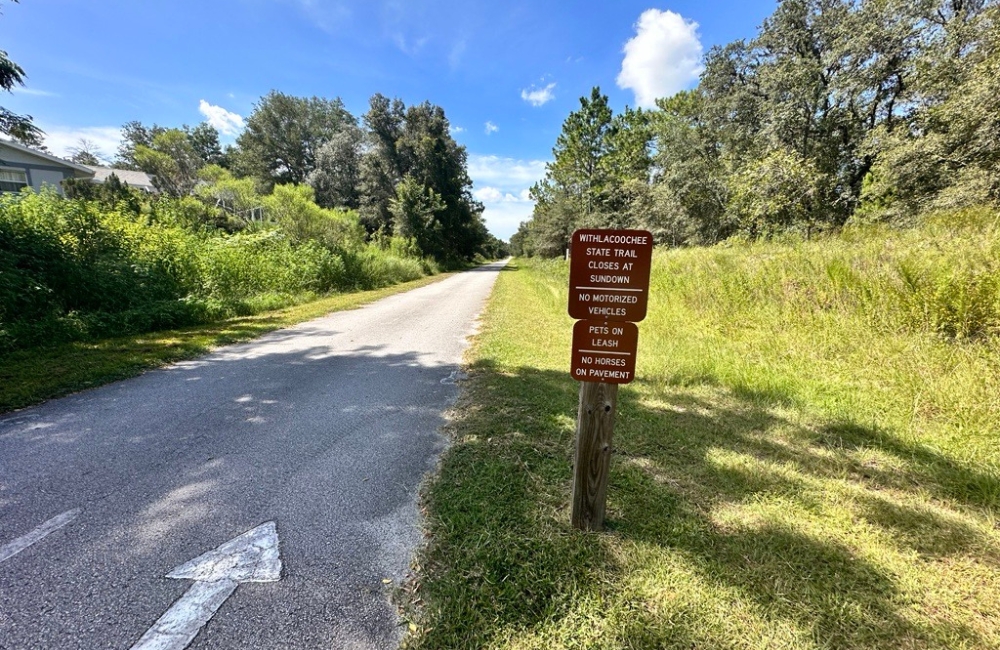 Withlacoochee State Trail in Citrus Springs Florida