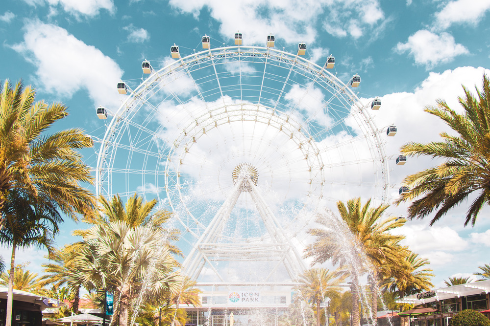 Icon Park Orlando Florida Ferris Wheel In Icon Park in Orlando Florida