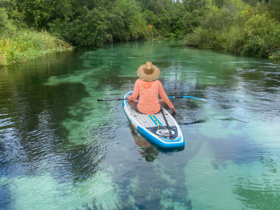 Crystal River Women Paddleboarding on the Crystal River in Florida