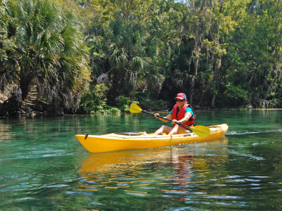 Silver Springs Man Kayaking on Silver Glen Springs