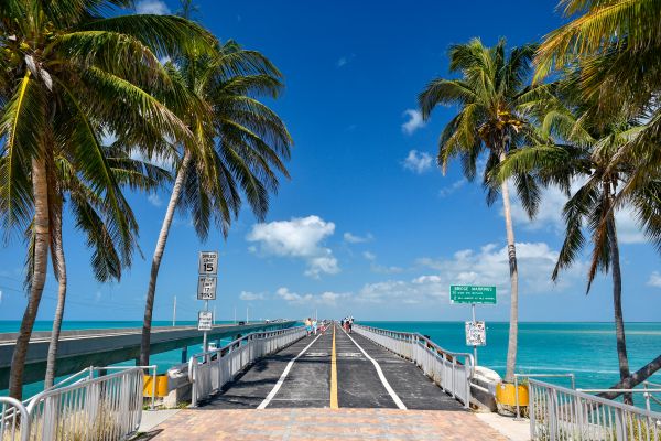 Florida Keys Oversea Heritage Trails Bike and walking bath along the scenic and historic Seven Mile Bridge