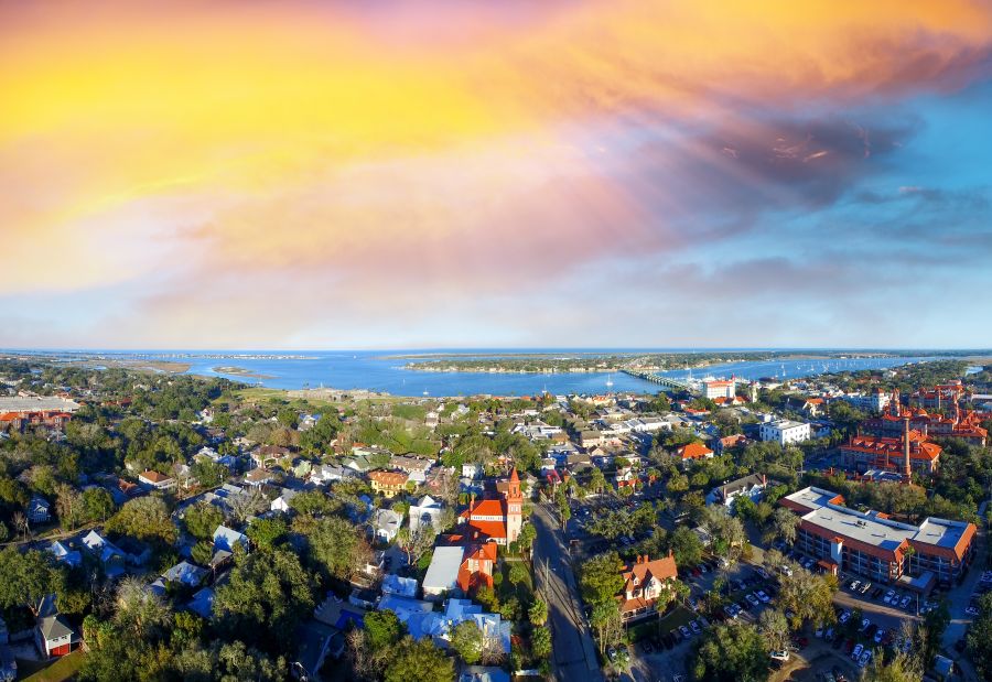 Best small towns in Florida, st augustine sunset