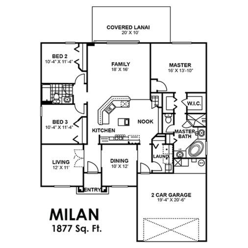 Milan Floor Plan in San Savino New Homes by Deltona