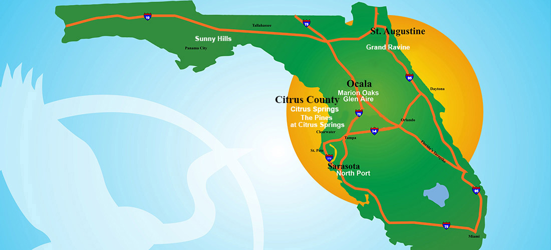 Florida Map With Deltona Locations